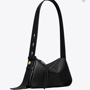 Tory Burch Small Romy Shoulder Bag in Black